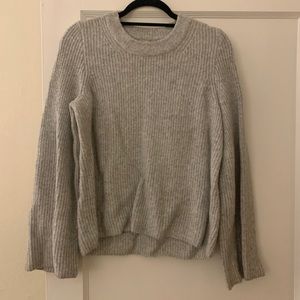 Madewell Gray Sweater with Bell Sleeves